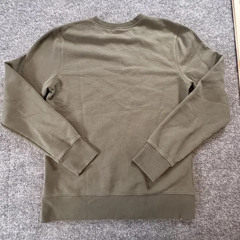 The North Face Heritage Patch‎ Crew Men's Pullover Sweatshirt Green Size M #P-10